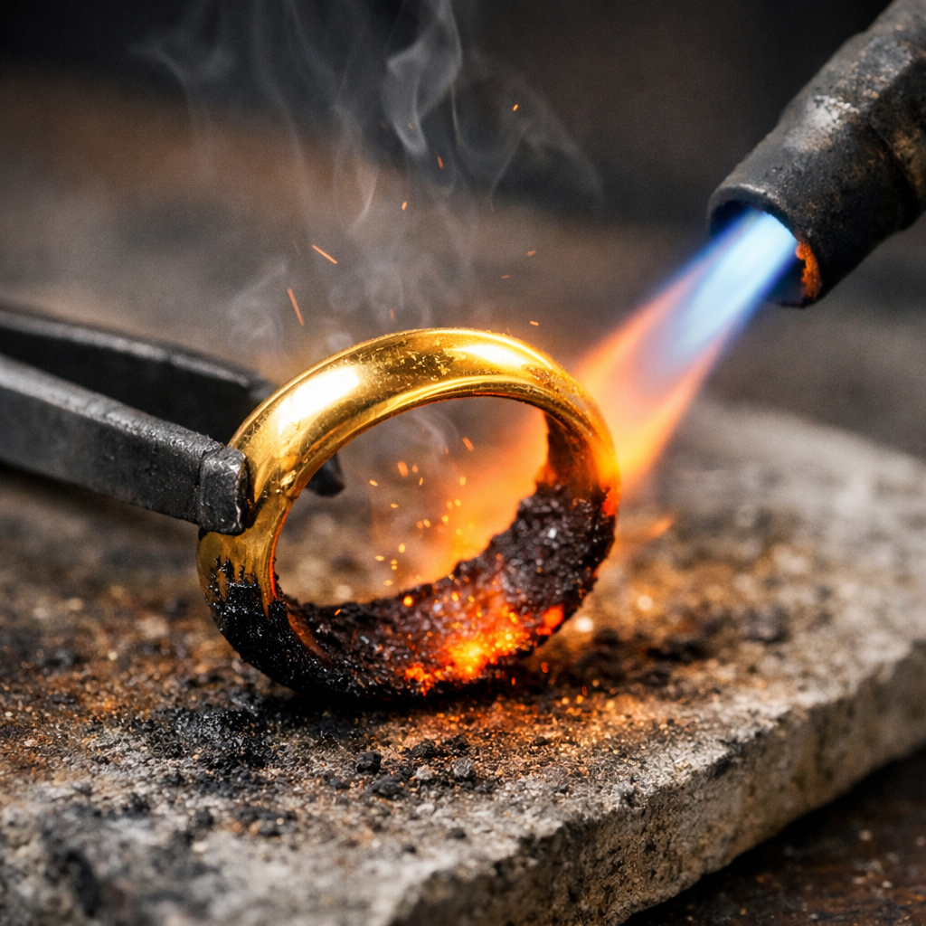 Emas Asli Jika Dibakar