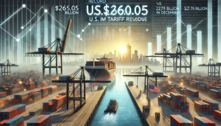 Pendapatan Tariff AS Turun Hampir $3 Miliar dari November hingga Desember.