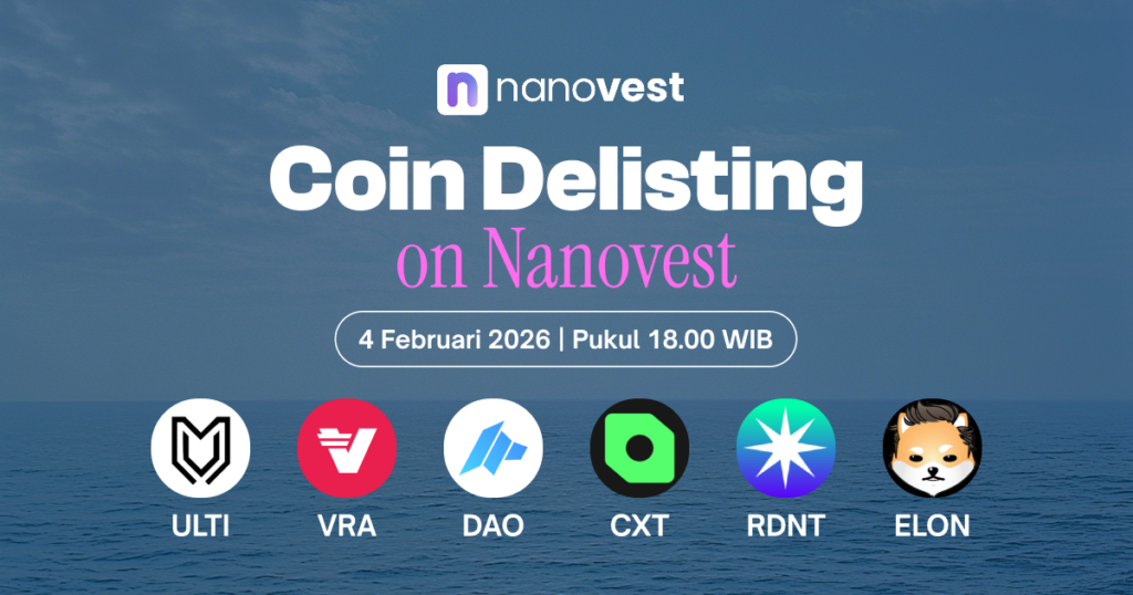 Pengumuman Penghapusan (Delisting) Koin ULTI, VRA, DAO, CXT, RDNT dan ELON